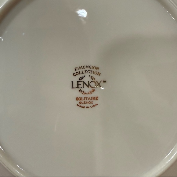 Lenox Dimension Collection Solitaire Ivory Bread Plates w/ Platinum Band x 2 - Picture 5 of 5